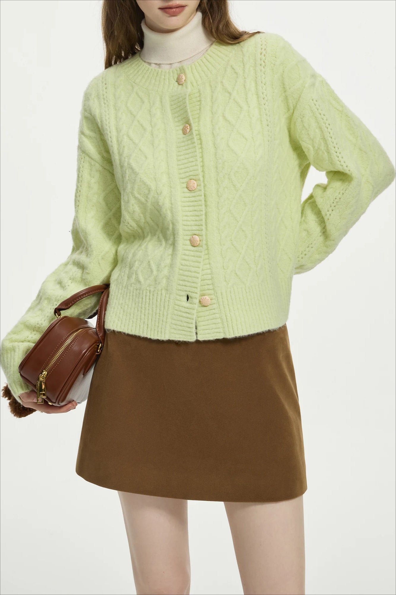 Chic Colorblock Knit Casual Cardigan Main image