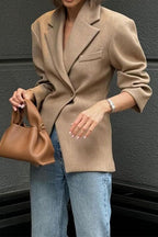 Solid Color Elevated Office Blazer