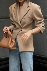 Solid Color Elevated Office Blazer