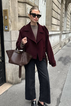Heavyweight Tweed Double Breasted Coat