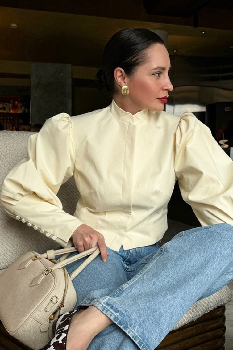 Elegant Mandarin Collar Blouse Secondary image