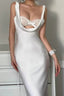 Satin Halter Mermaid Maxi Silk Dress