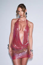 Y2K Cami Backless Club Bodycon Mini Sequin Dress