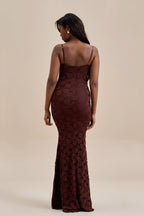 Lace Cami Backless Bodycon Maxi Lace Dress