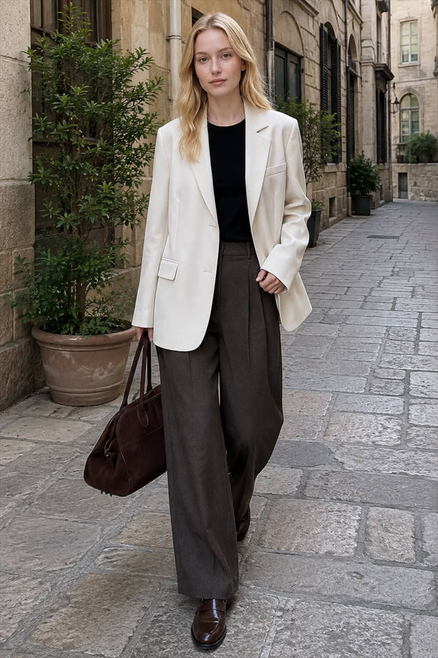 Split Back Relaxed Fit Blazer