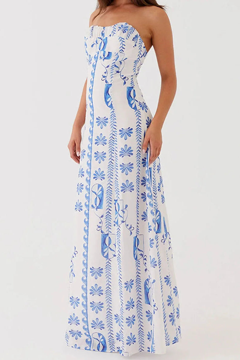 Off Shoulder A-line Maxi Floral Dress Secondary image