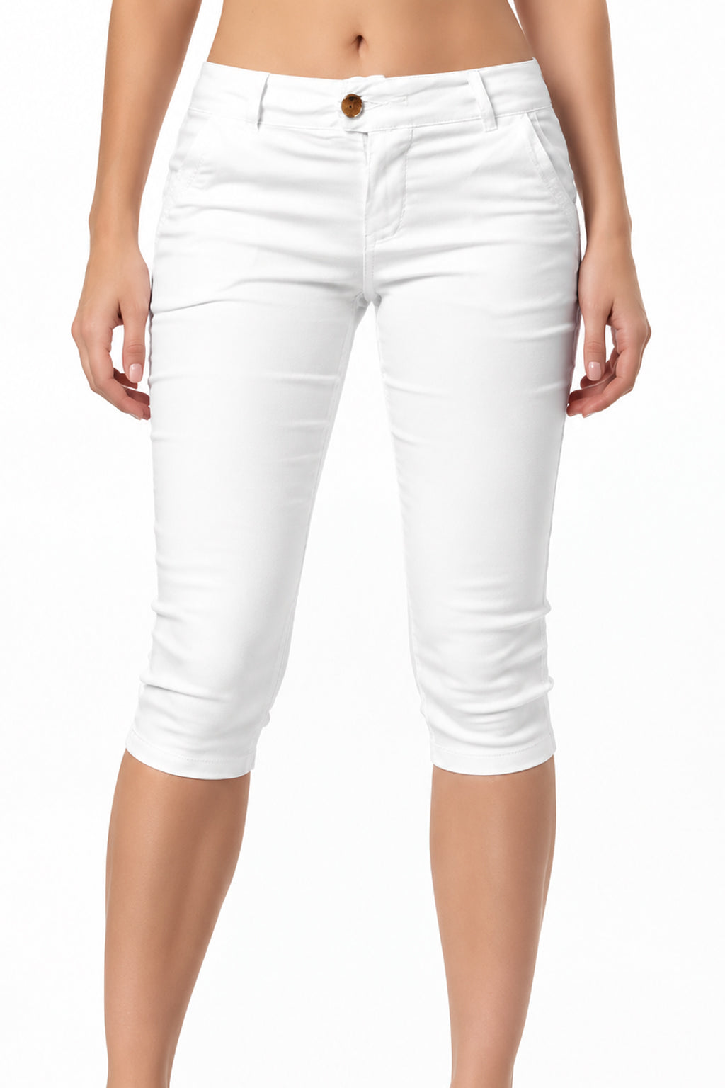 Casual Stretch 3/4 Trousers Female Capris