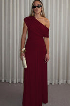 Slim Fit Round Neck Ruched Sheer Bodycon Formal Dress