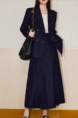 Vintage Inspired Twill Detail Blazer