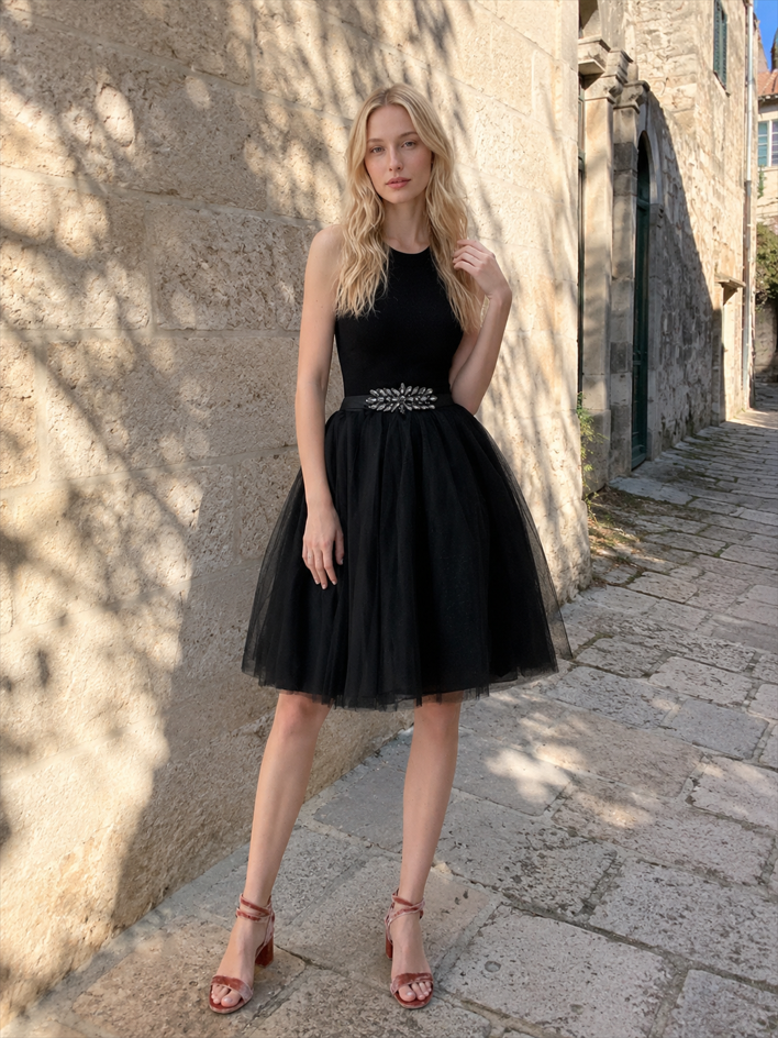 Adult High Waist Tulle Puff Mini Skirt Secondary image