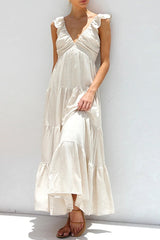 Elegant Off The Shoulder Lace Bohemian Boho Dress