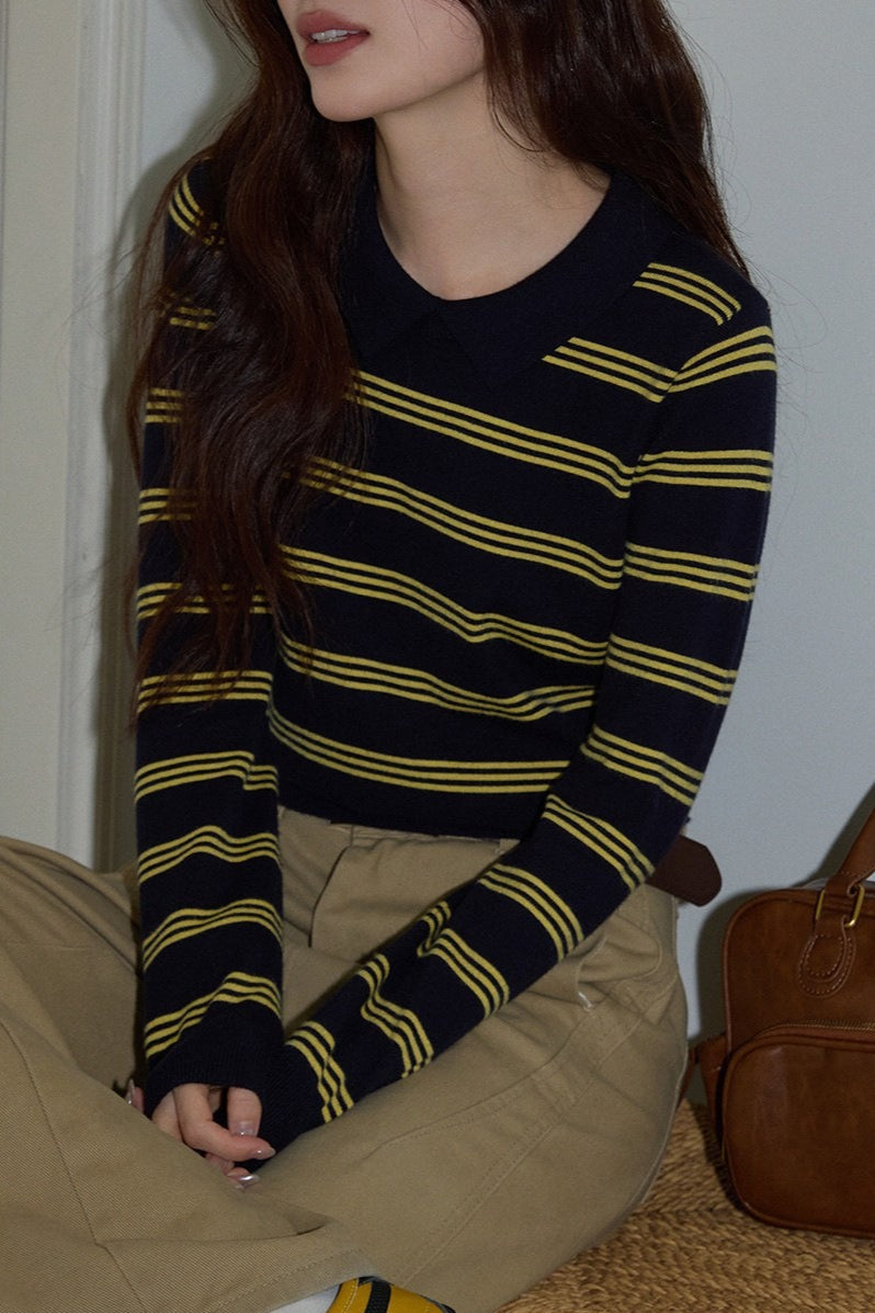 Relaxed Fit Striped Knit Top Secondary image