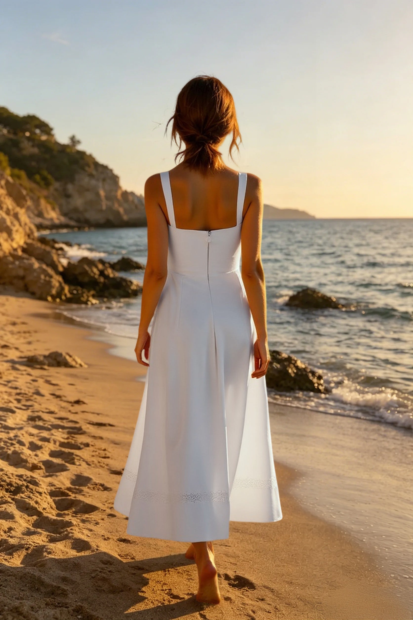 Elegant Lace Insert Maxi Slip Dress Secondary image