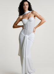 Deep Plunge Bodycon Mermaid Gown Prom Dress
