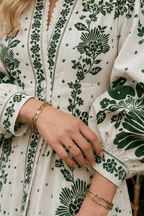 Printed Long-Sleeve Boho Dress