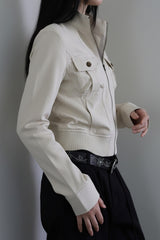 Utility Stand Collar Cropped Jacket
