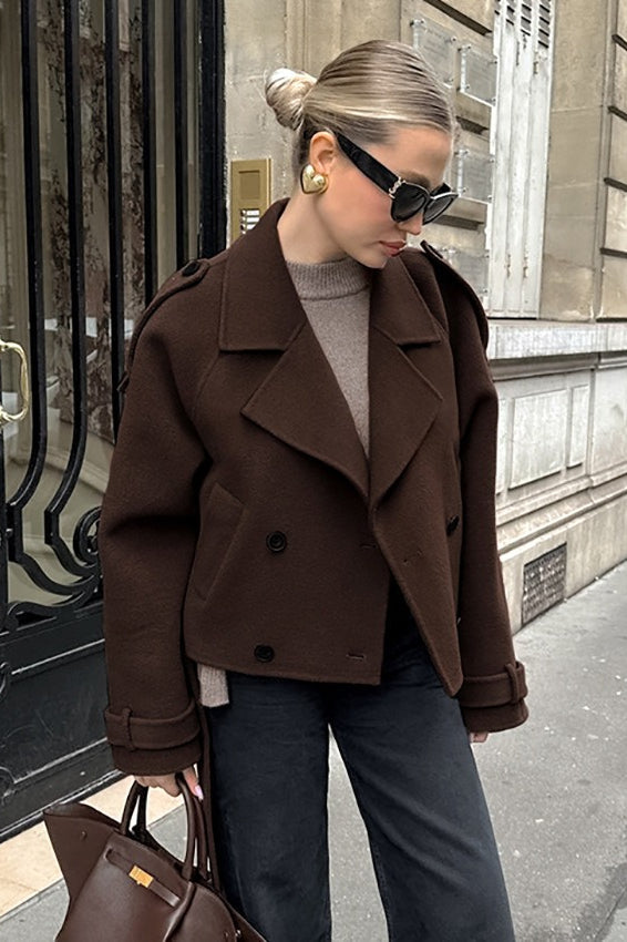 Heavyweight Tweed Double Breasted Coat Main image