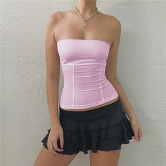 Strapless Corset White Off-Shoulder