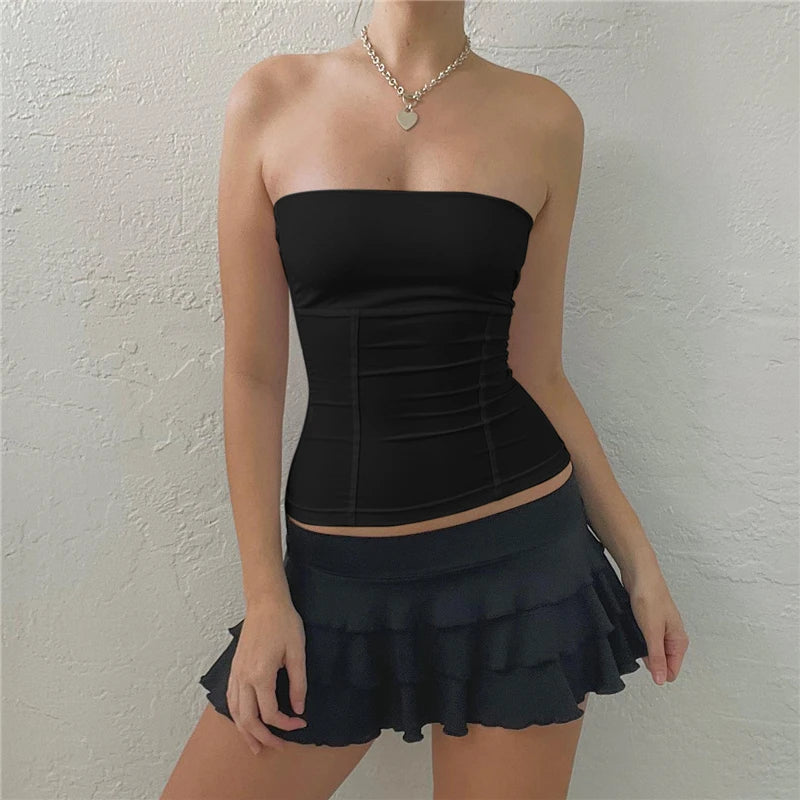 Strapless Corset White Off-Shoulder Secondary image