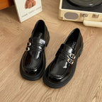 Fur Soft Casual Round Toe Shallow Mouth All-Match Low Heels Dress Oxfords Loafers