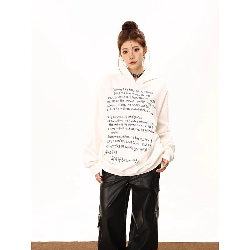 Fashion Star Printed Vintage Harajuku Hip Hop Loose Winter Hoodie Main image