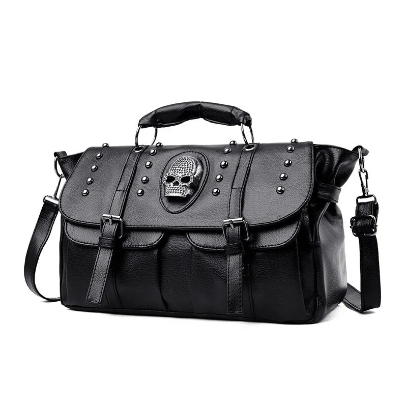 Punk Style PU Leather Skull Large Capacity Luxury Crossbody Bag Main image