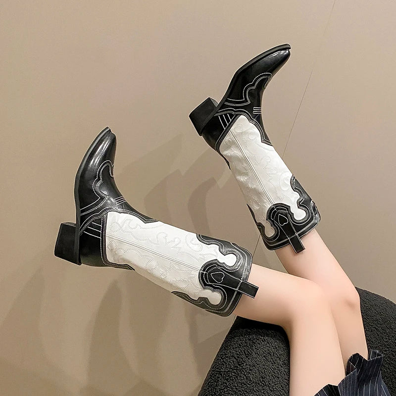 Trendy Elegant Stylish Comfortable Fashionable Chic Pointed Toe Knee High Boots Secondary image
