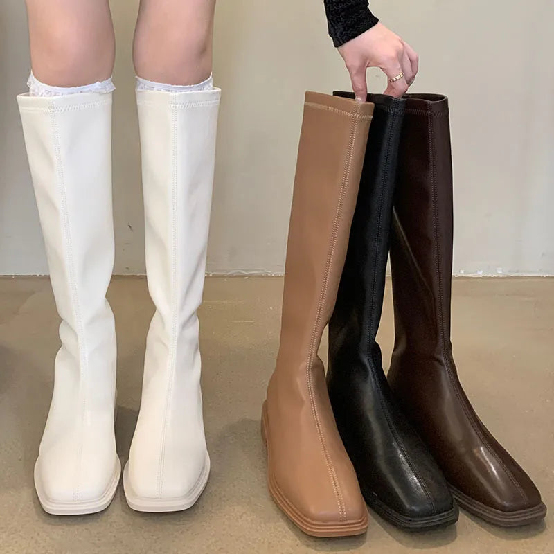 Elegant Trendy Stylish Comfortable Fashionable Chic Pointed Toe Knee High Boots Main image