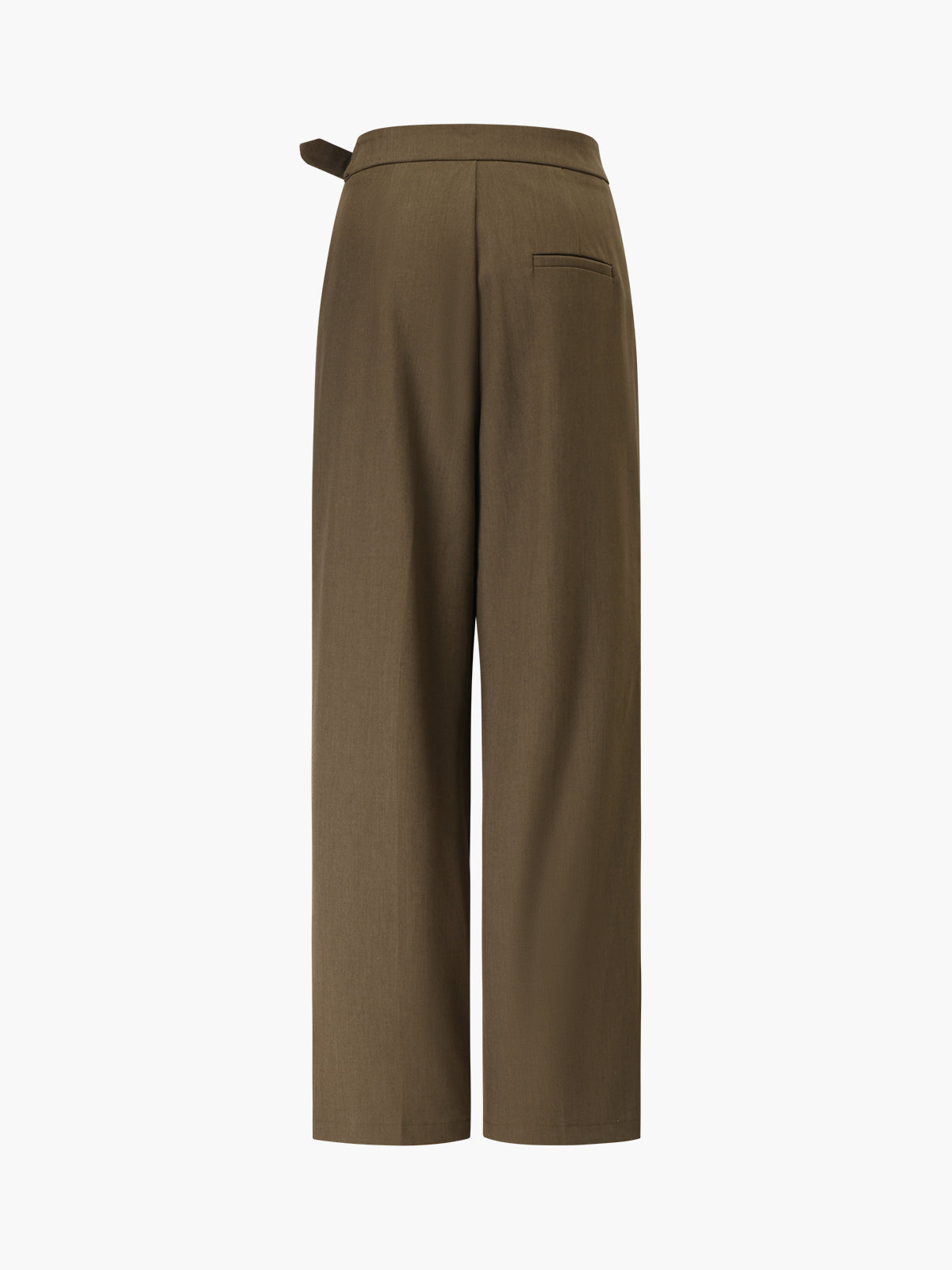 Business Casual Belted Trendy Straight Leg Dress Pants Pants