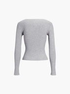 Basic Piping Graceful Long Sleeve Top T Shirts