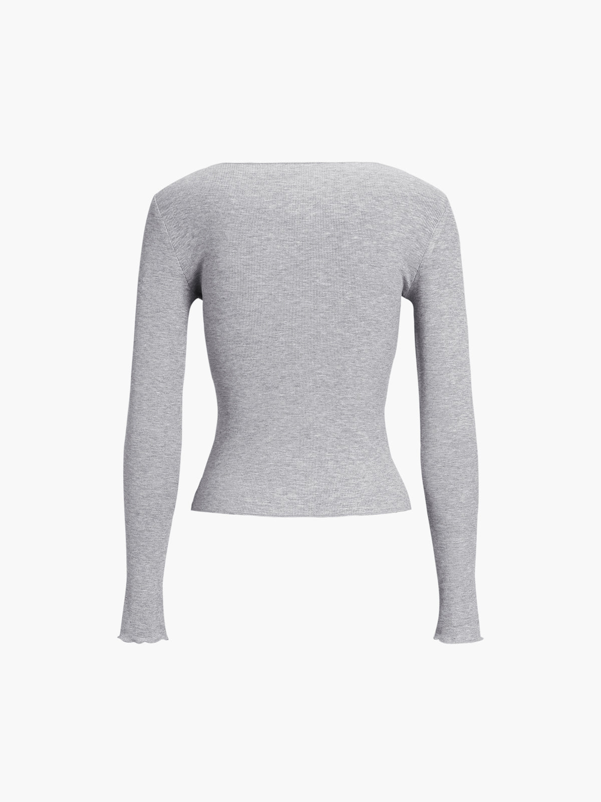 Basic Piping Graceful Long Sleeve Top T Shirts