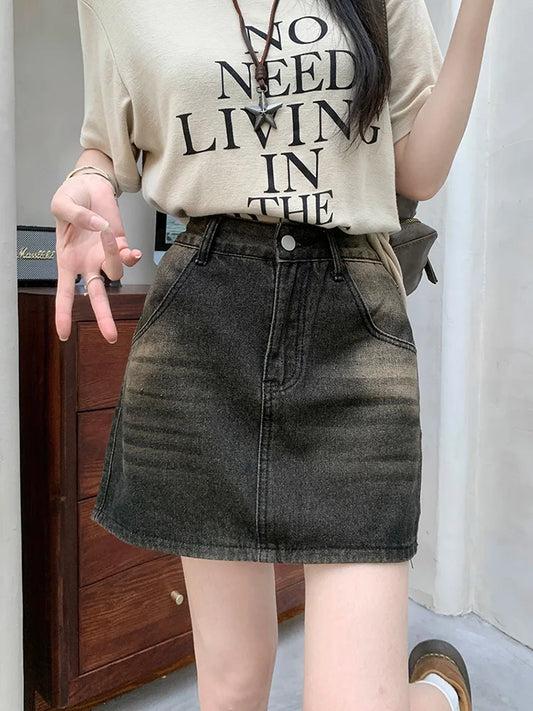 DressBetty - Y2k Summer Short Denim A-line Mini Skirt
