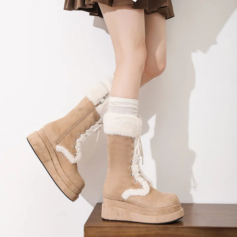 Thick Sole Wool Warm Mid-tube Platform Non-slip Casual Snow Boot Main image
