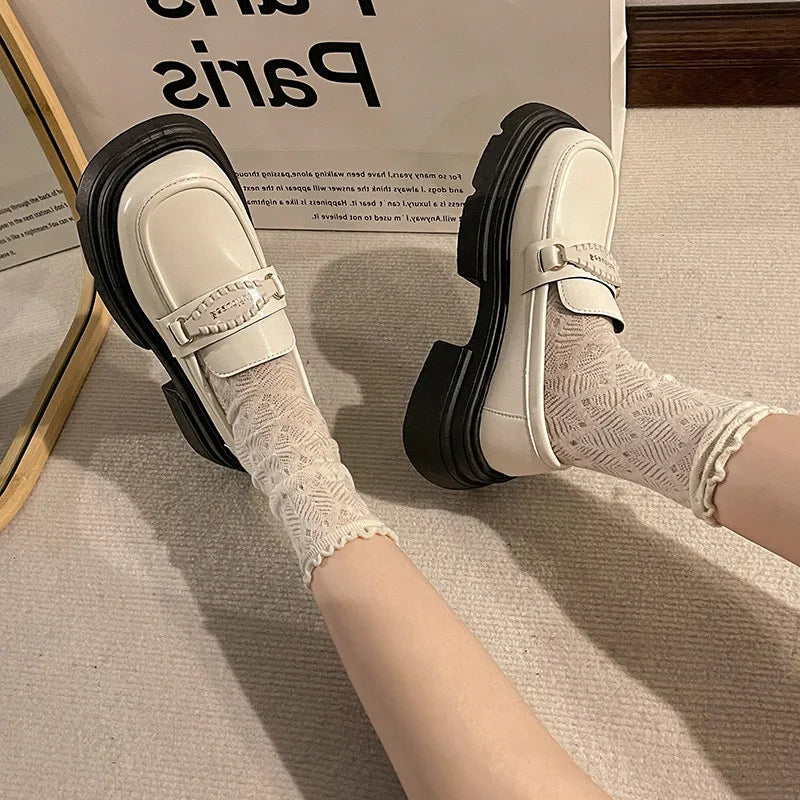 British Style Platform Summer Preppy Slip On Clogs Retro Creepers Loafers Secondary image