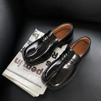 Metal Chain Buckle Platform Mary Janes Round Toe Casual Oxford Flats Loafers