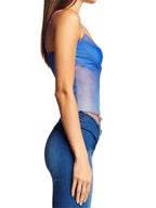 Fairy  Women Sleeveless V-neck See-through Y2K Slim Mini Chic Aesthetics Crosets 2024 Crop Top