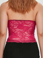 Lace Tube for Women  Strapless Y2K Off Shoulder Aesthetic Cropped Summer Mini Vest Streetwear 2024 New Crop Top