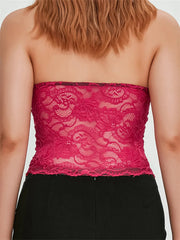 Lace Tube for Women  Strapless Y2K Off Shoulder Aesthetic Cropped Summer Mini Vest Streetwear 2024 New Crop Top