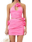 3D Floral Bodycon Mini Dresses