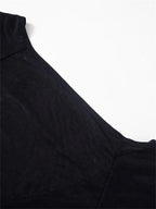 Women Summer Slim Fit Off Shoulder Black Backless Short Clubwear 2024 T-shirts