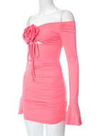Y2K Floral Lace Spaghetti Strap Mini Dresses