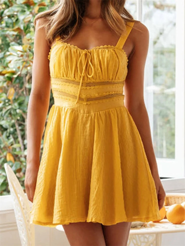 Summer A-Line Sleeveless Strap Mini Dresses Main image