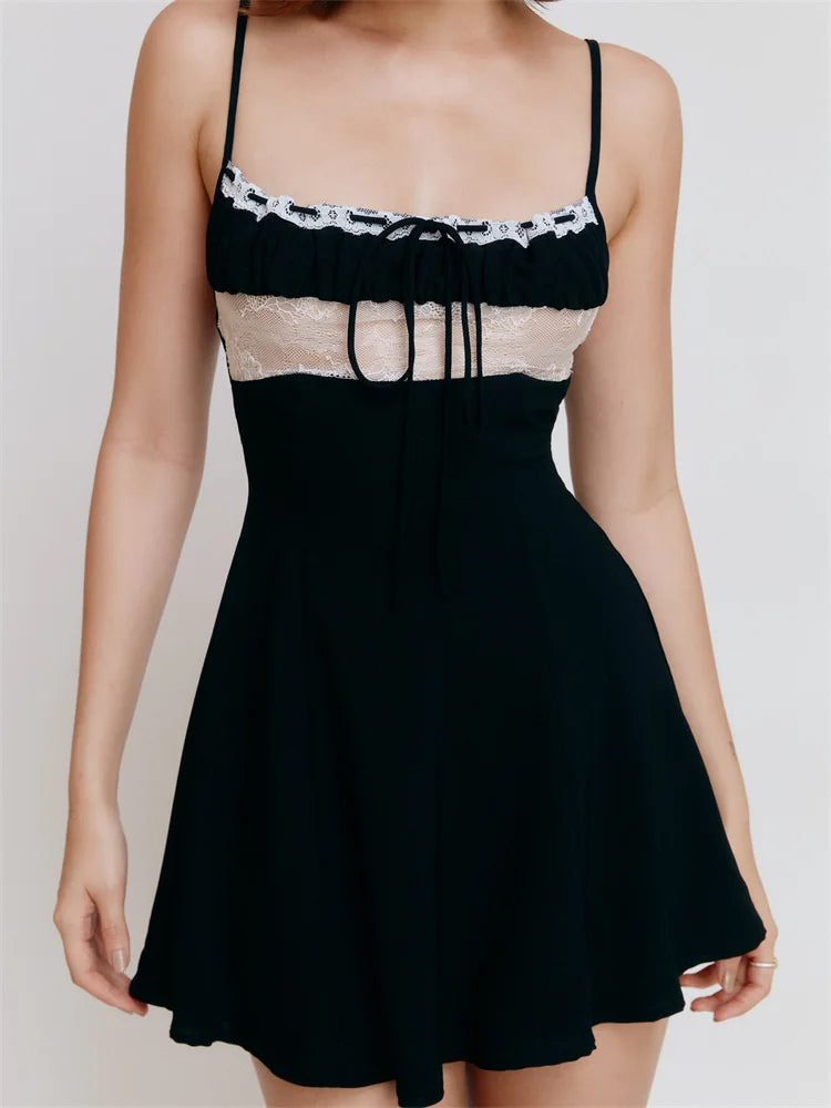 Fairy Elegant Square Neck Bandage Mini Dresses Main image