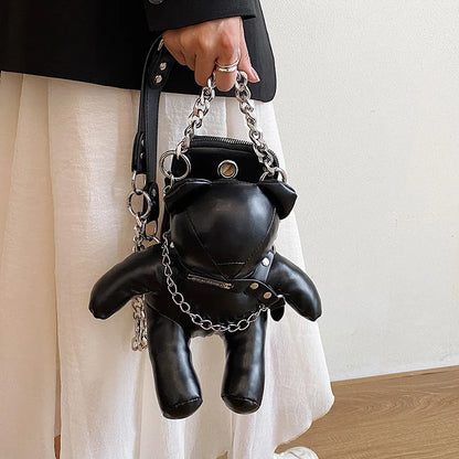 Cartoon Cute Luxury Designer Bear Doll Fashion Chain Phone Bag