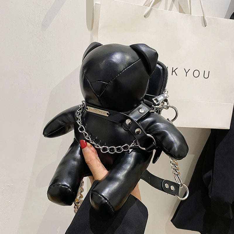 Cartoon Cute Luxury Designer Bear Doll Fashion Chain Phone Bag