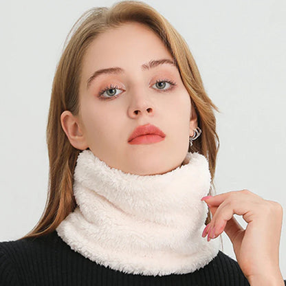 Cashmere Warm Color Ring Plush Thick Outdoor Sports Neckerchief Muffler Scarf