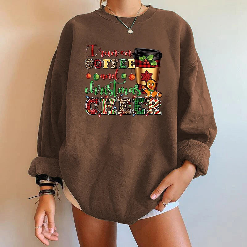 Y2K Trendy Round Neck Casual Autumn Spring Christmas Hoodie