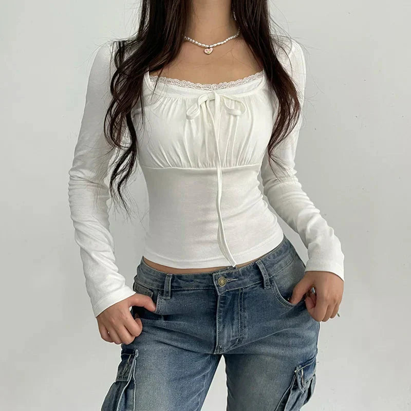 Coquette Bow Ruched Bust Top Secondary image