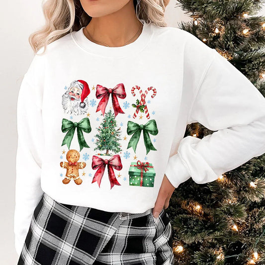 Coquette Christmas Santa Sweatshirt - Holiday Hoodie