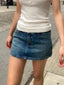 DressBetty - Cotton Denim High Waist Straight Mini Skirt